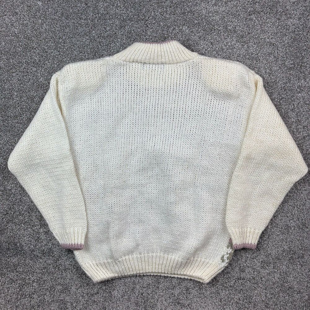 Vintage Cabin Creek Sweater Womens Medium Geometric Checkerboard Shoulder Pads - Picture 6 of 7